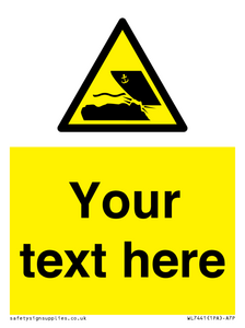 Custom Warning submerged objects in watercraft areas